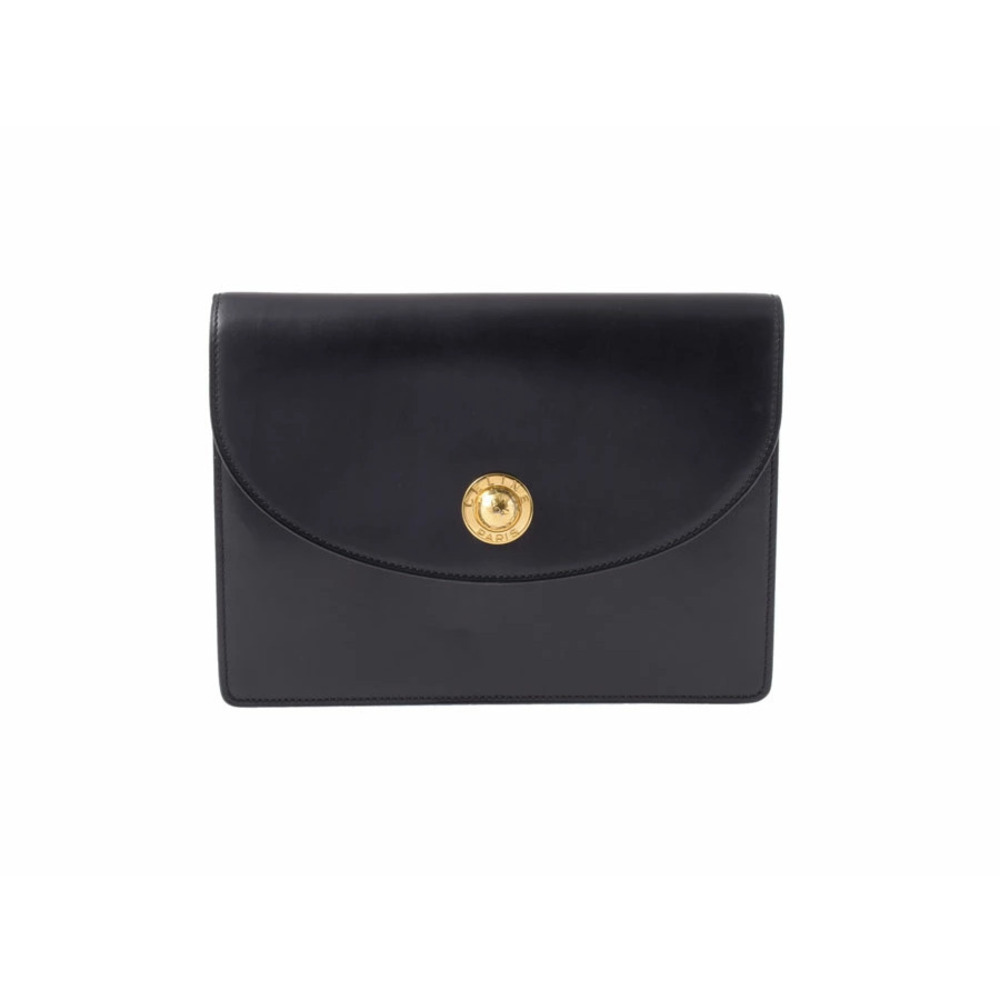 Celine Chain Shoulder Bag Calfskin Black